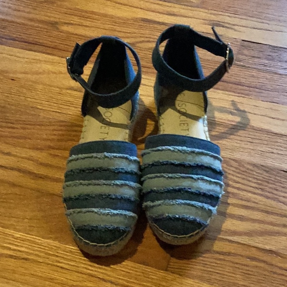 Sole Society denim espadrilles. Never worn. 8.5 medium